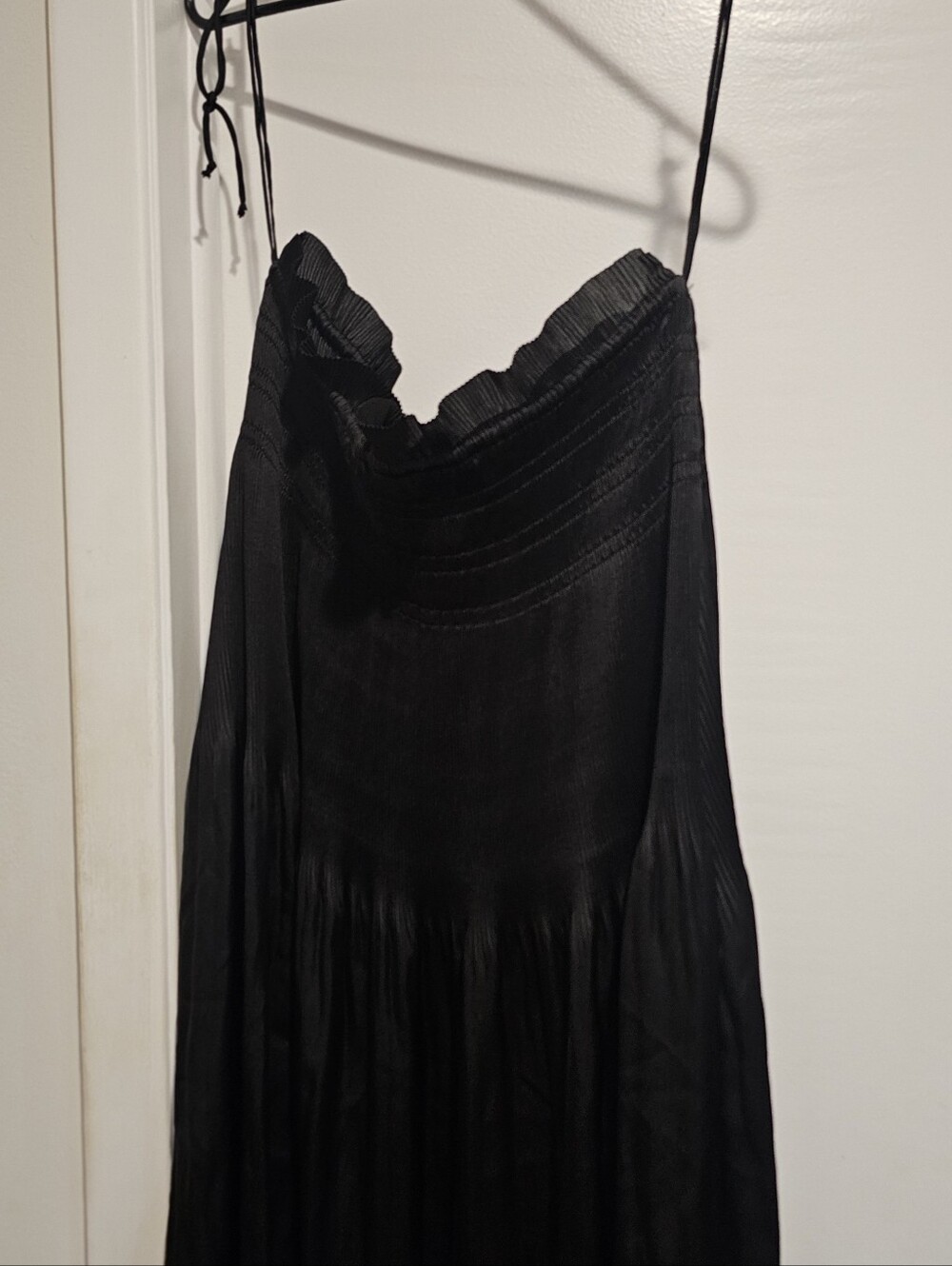 NWT Rachel Zoe Black Smocked Mini Dress Black XL Spaghetti Straps